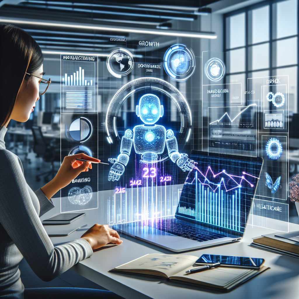 A graphic depicting the rapid market growth of AI agents in Germany from 2024 to 2030, highlighting key sectors such as manufacturing, banking, and healthcare.