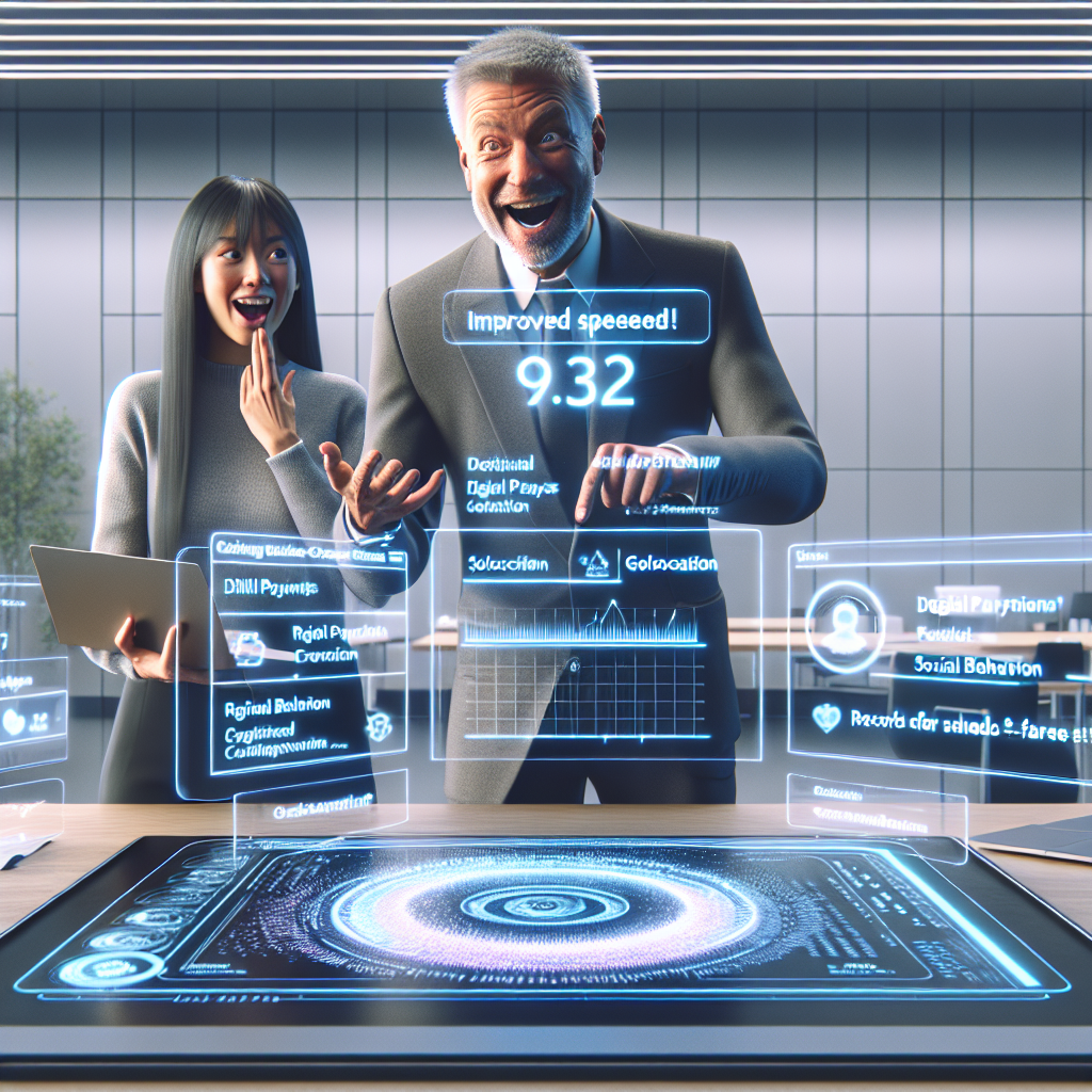 Visualization of AI-powered credit scoring system analyzing diverse data sources such as digital payments, mobile transactions, social behavior, geolocation, education, and employment records, highlighting speed and fairness improvements.