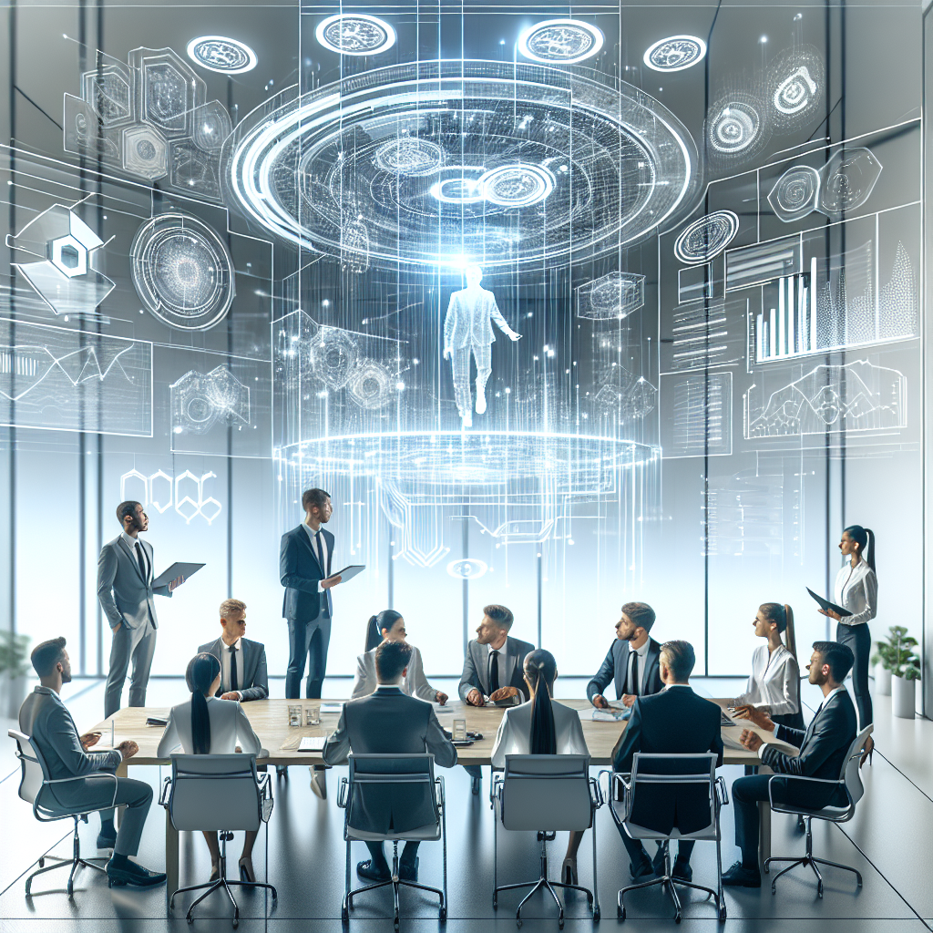 An illustration showing predictive analytics as a powerful tool transforming heaps of data into tangible profits, with visuals of data charts, graphs, and a futuristic business setting.